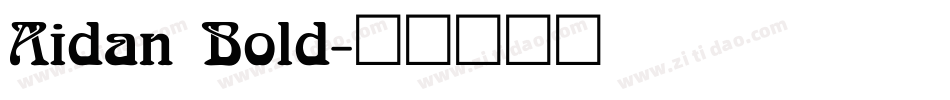Aidan Bold字体转换
